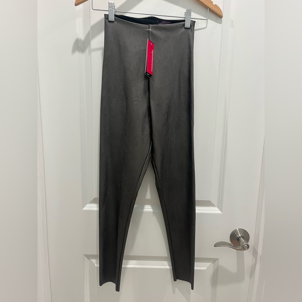 Commando Faux Leather Leggings Pewter - Size S